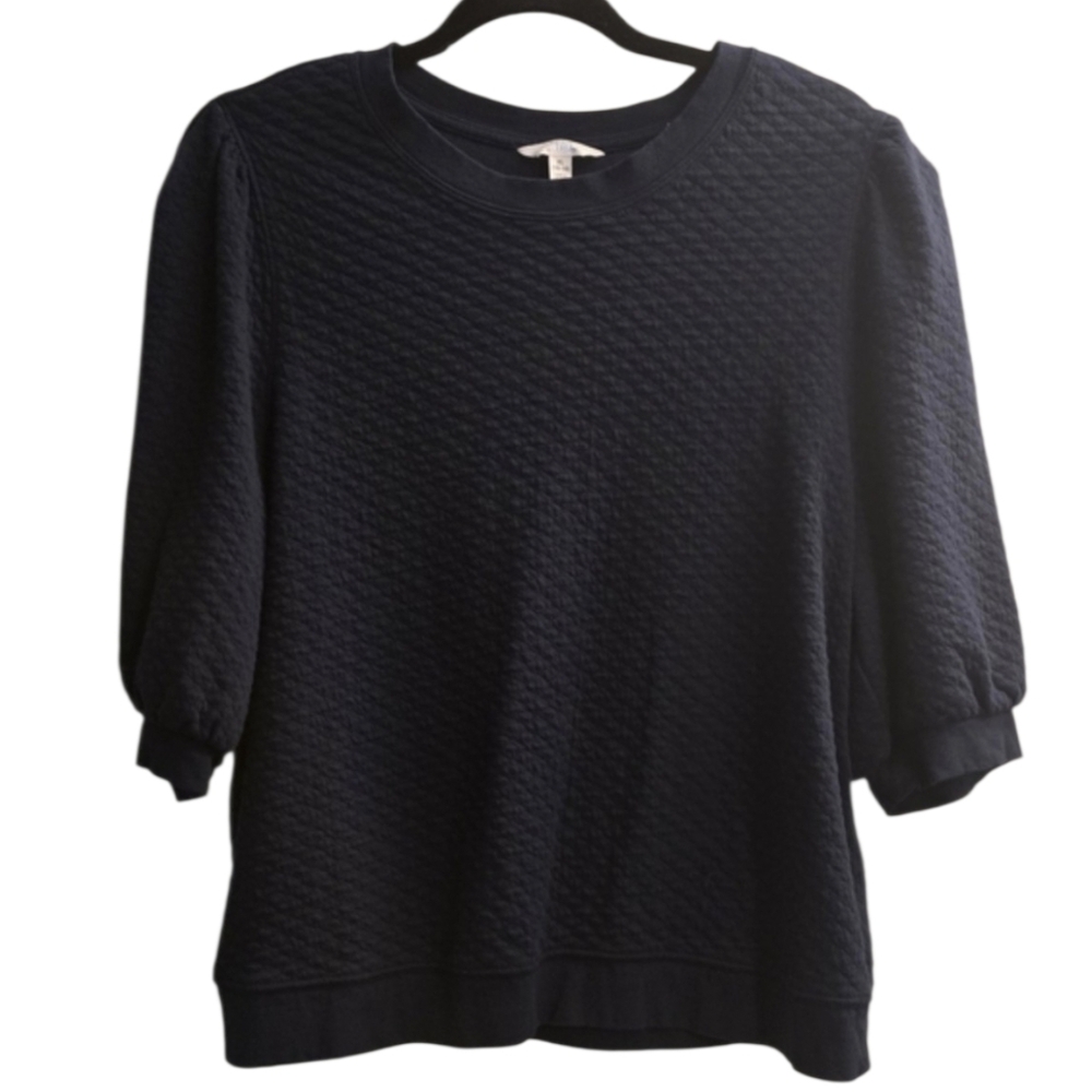 Time and Tru Navy Textured Blouse. Xl
